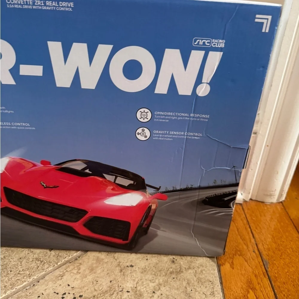 NWT Sharper Image Red Corvette ZR1 RC Car with Controller Toddler Kids Boy